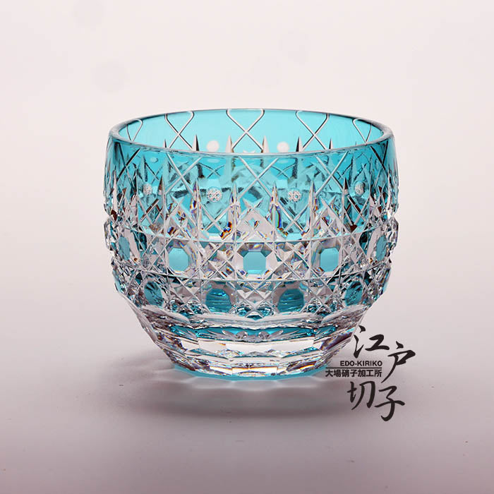 猪口 八角籠目華やぎ【緑】