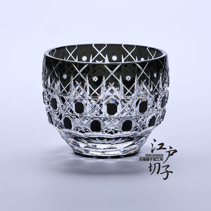 猪口 八角籠目華やぎ【黒】