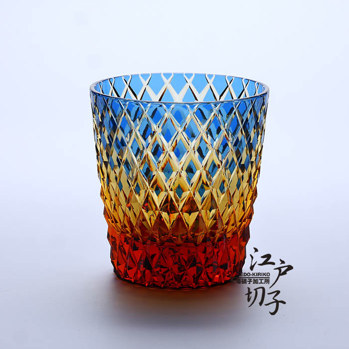 ロックグラス 竹編み【瑠璃/琥珀】