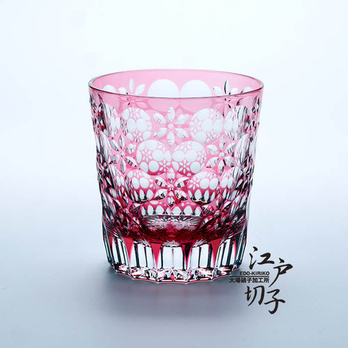 ロックグラス 万華鏡【金赤】