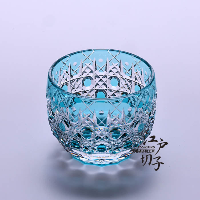 猪口 八角籠目華やぎ【緑】