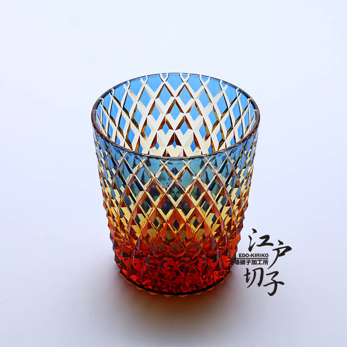 ロックグラス 竹編み【瑠璃/琥珀】