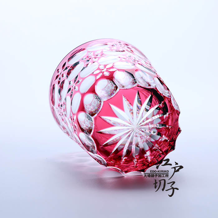 ロックグラス 万華鏡【金赤】