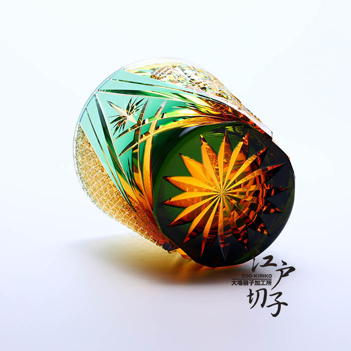 ロックグラス 雅【緑/琥珀】