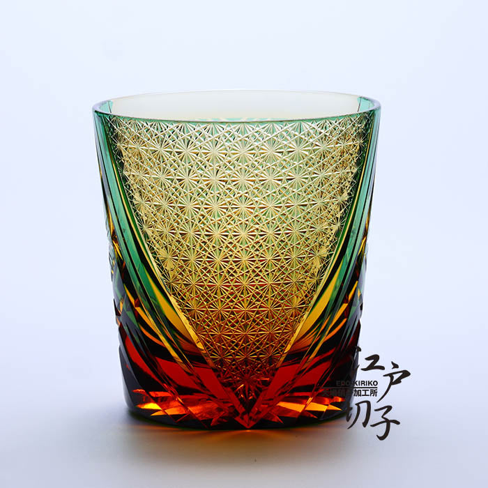 ロックグラス 雅【緑/琥珀】