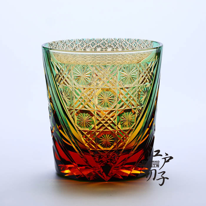 ロックグラス 雅【緑/琥珀】