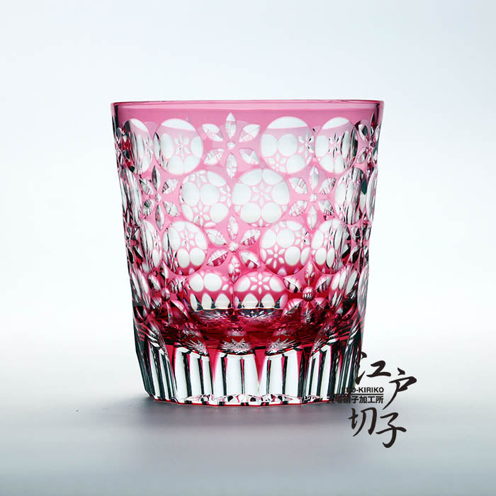 ロックグラス 万華鏡【金赤】